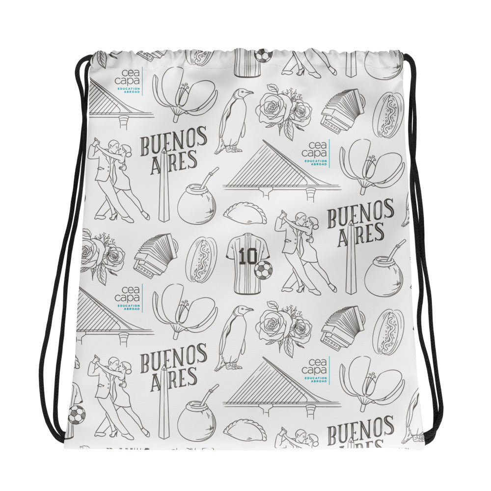 Buenos Aires Icons Drawstring Bag
