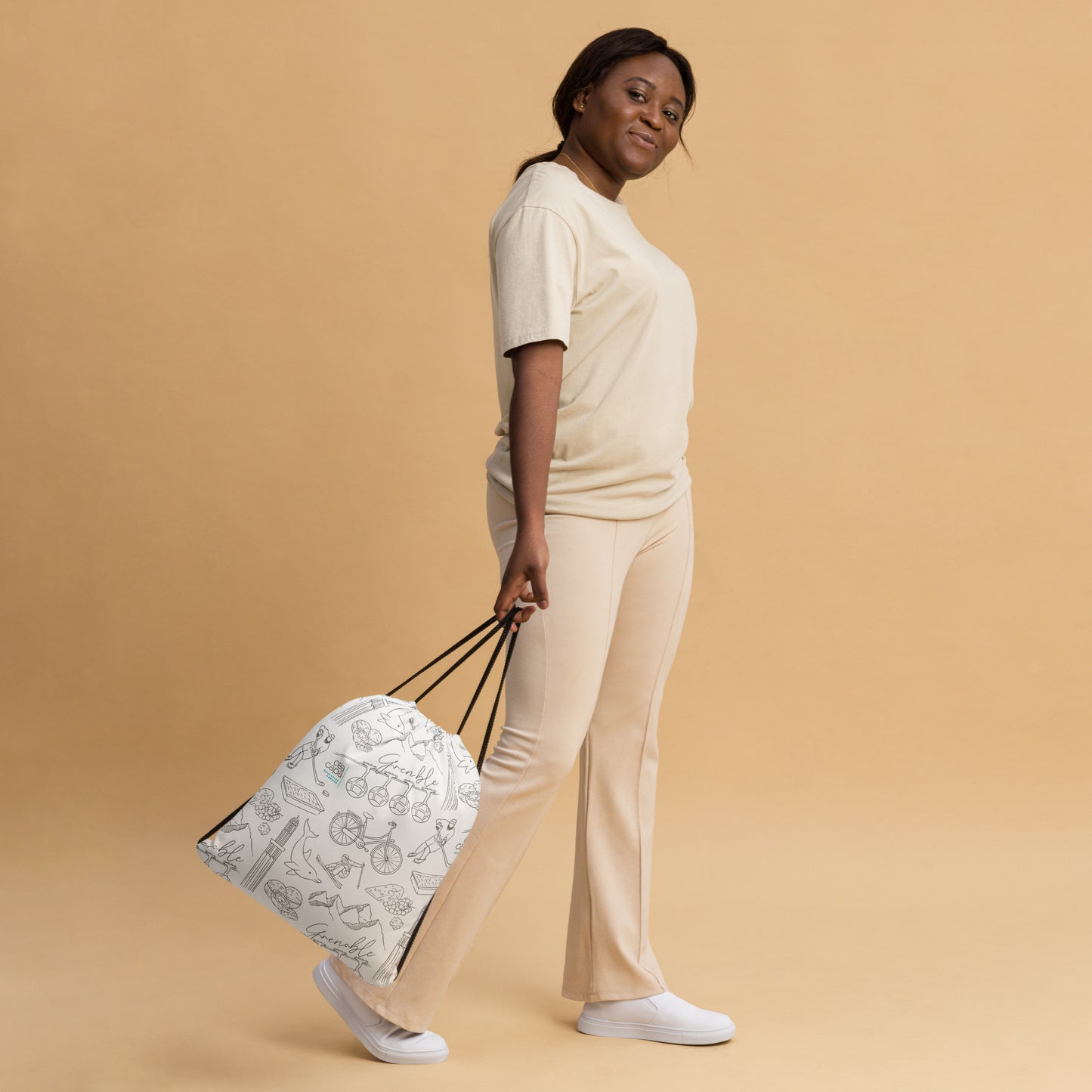 Grenoble Icons Drawstring Bag