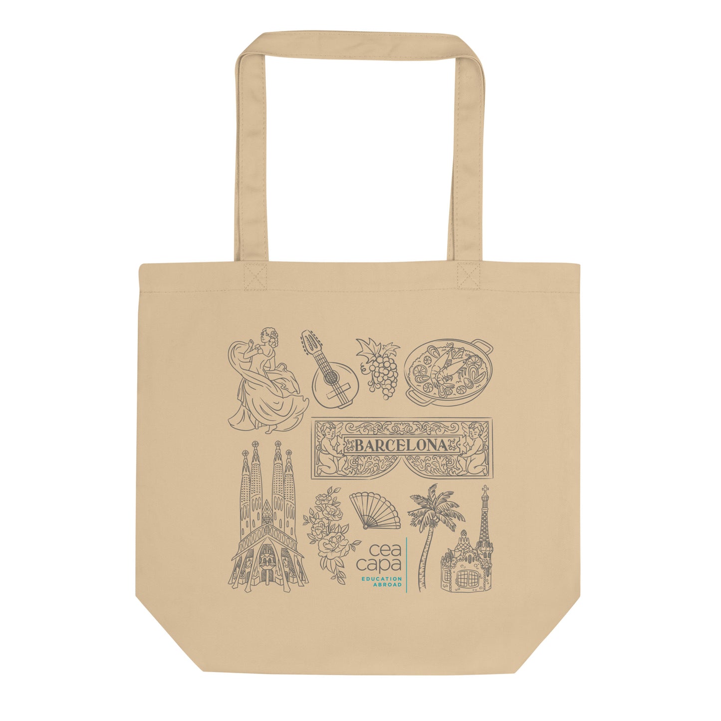 Barcelona Icons Eco Tote Bag