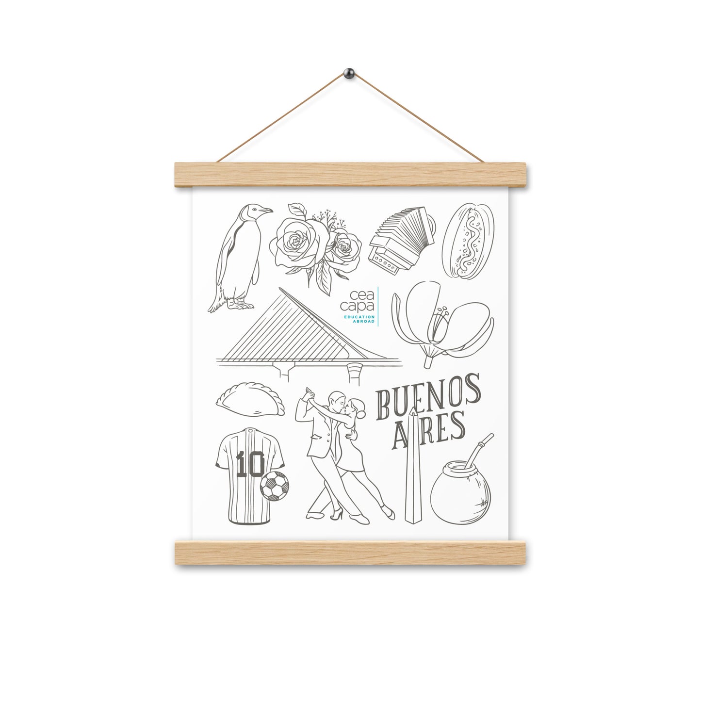 Buenos Aires Icons Poster with Hangers