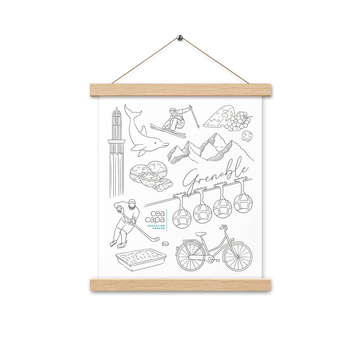 Grenoble Icons Poster with Hangers