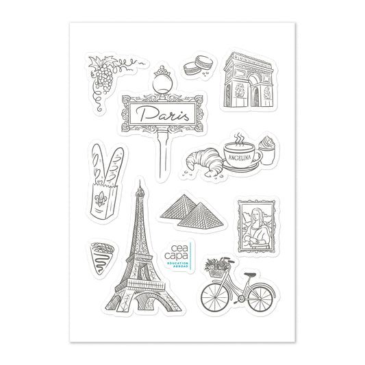 Paris Icons Sticker Sheet