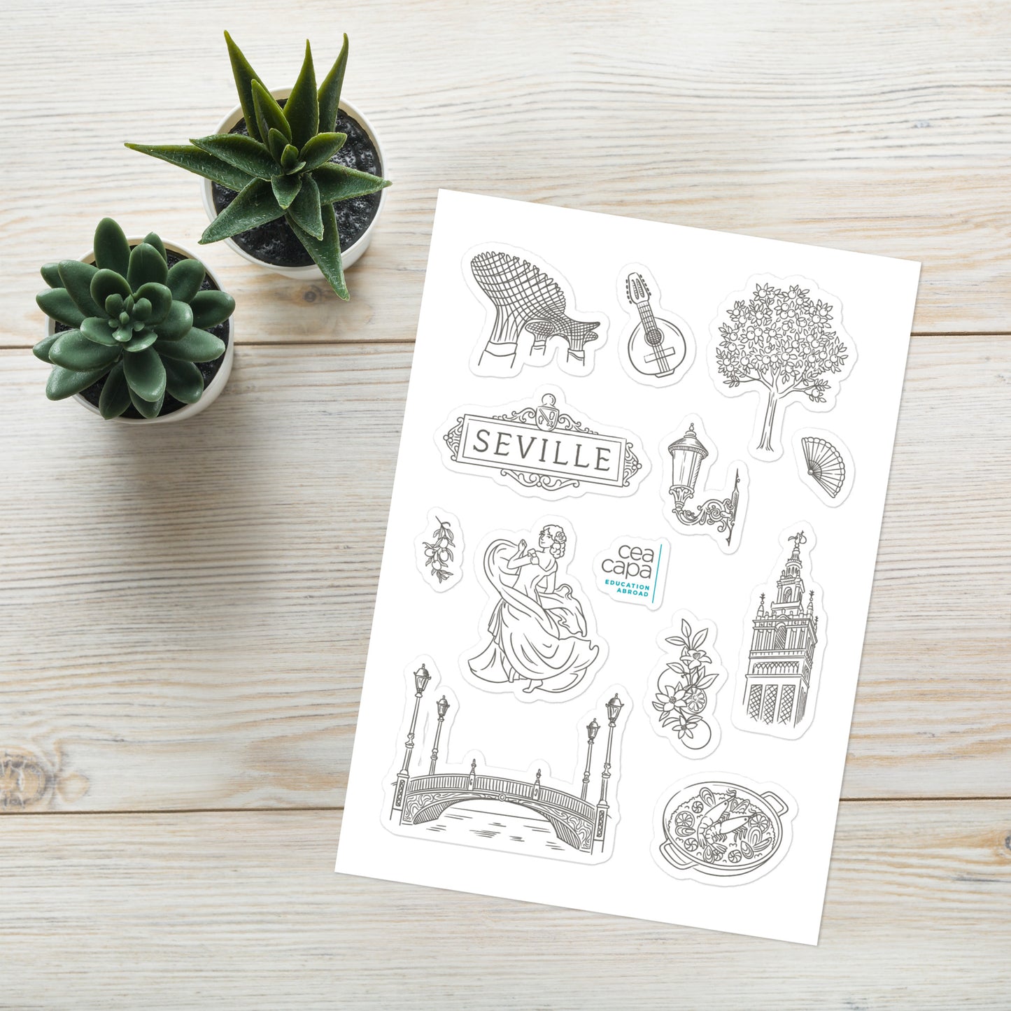 Seville Icons Sticker Sheet