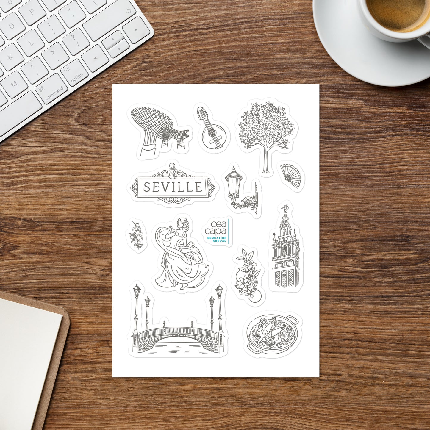 Seville Icons Sticker Sheet