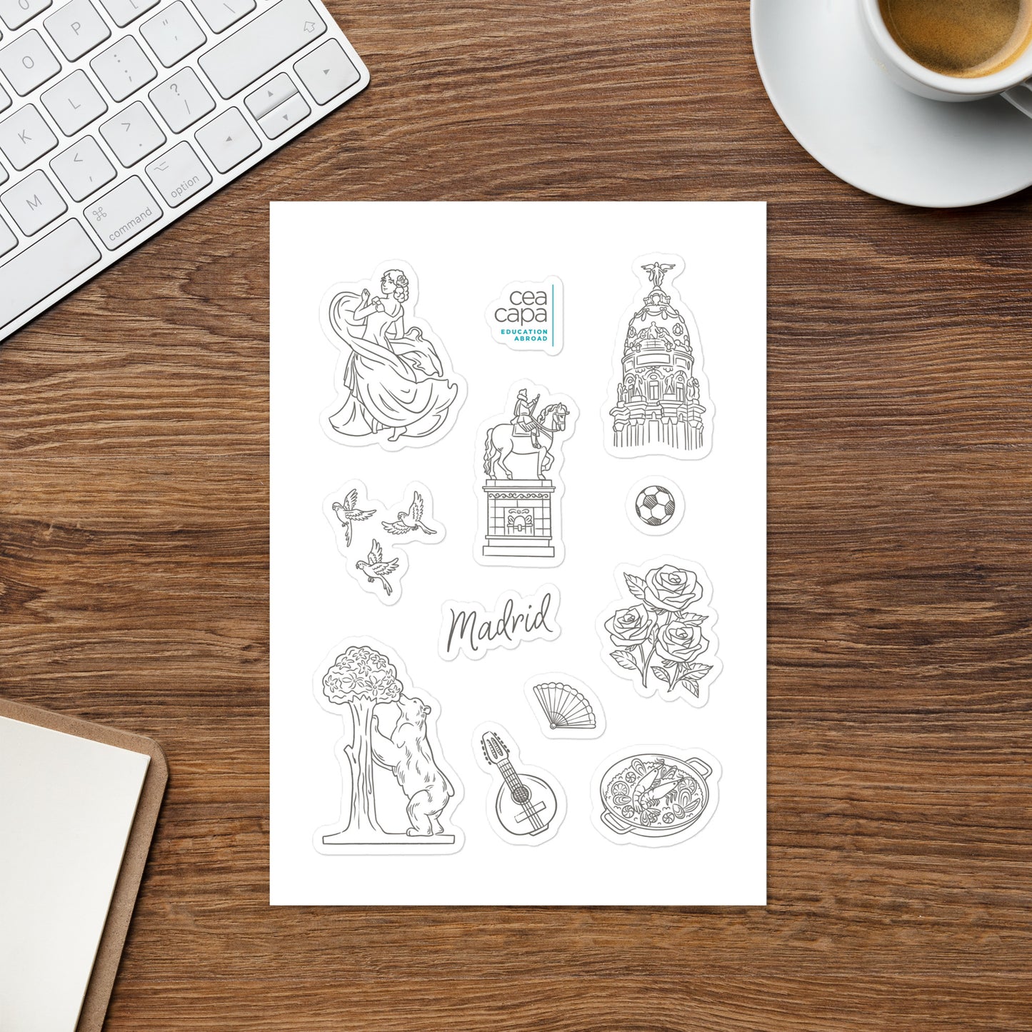 Madrid Icons Sticker Sheet