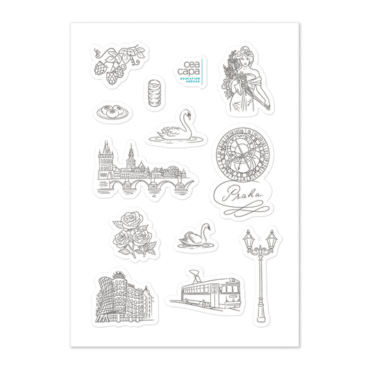 Prague Icons Sticker Sheet