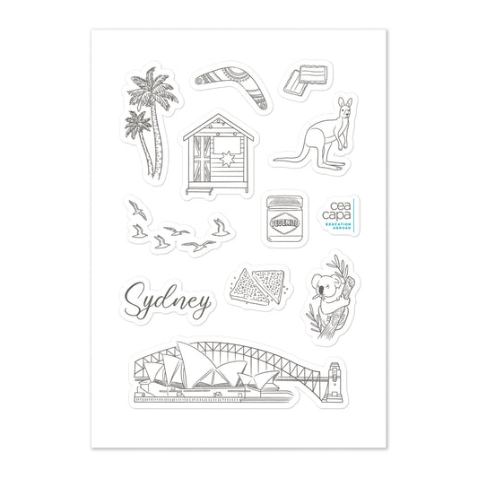 Sydney Icons Sticker Sheet