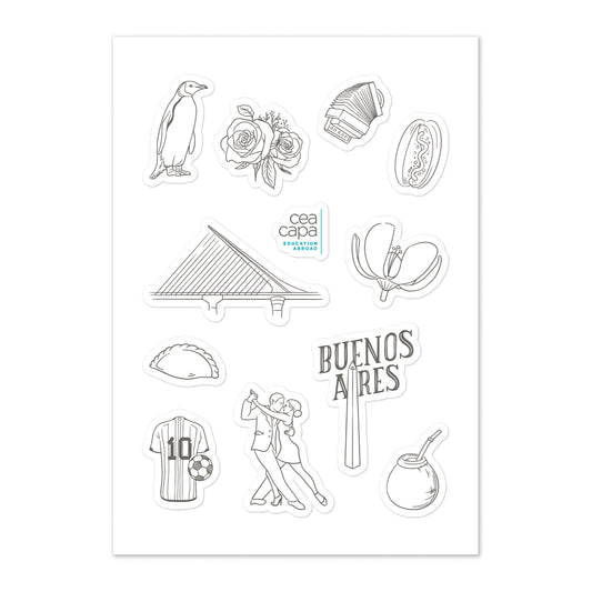Buenos Aires Icons Sticker Sheet