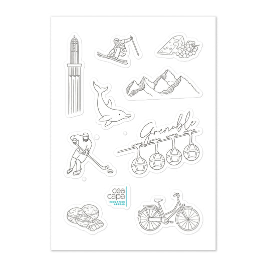 Grenoble Icons Sticker Sheet