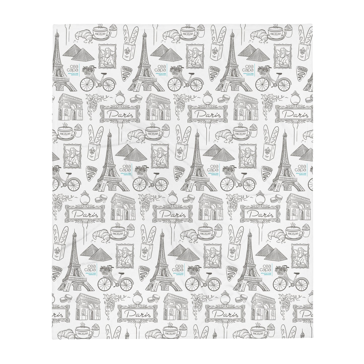 Paris Icons Lightweight Throw Blanket