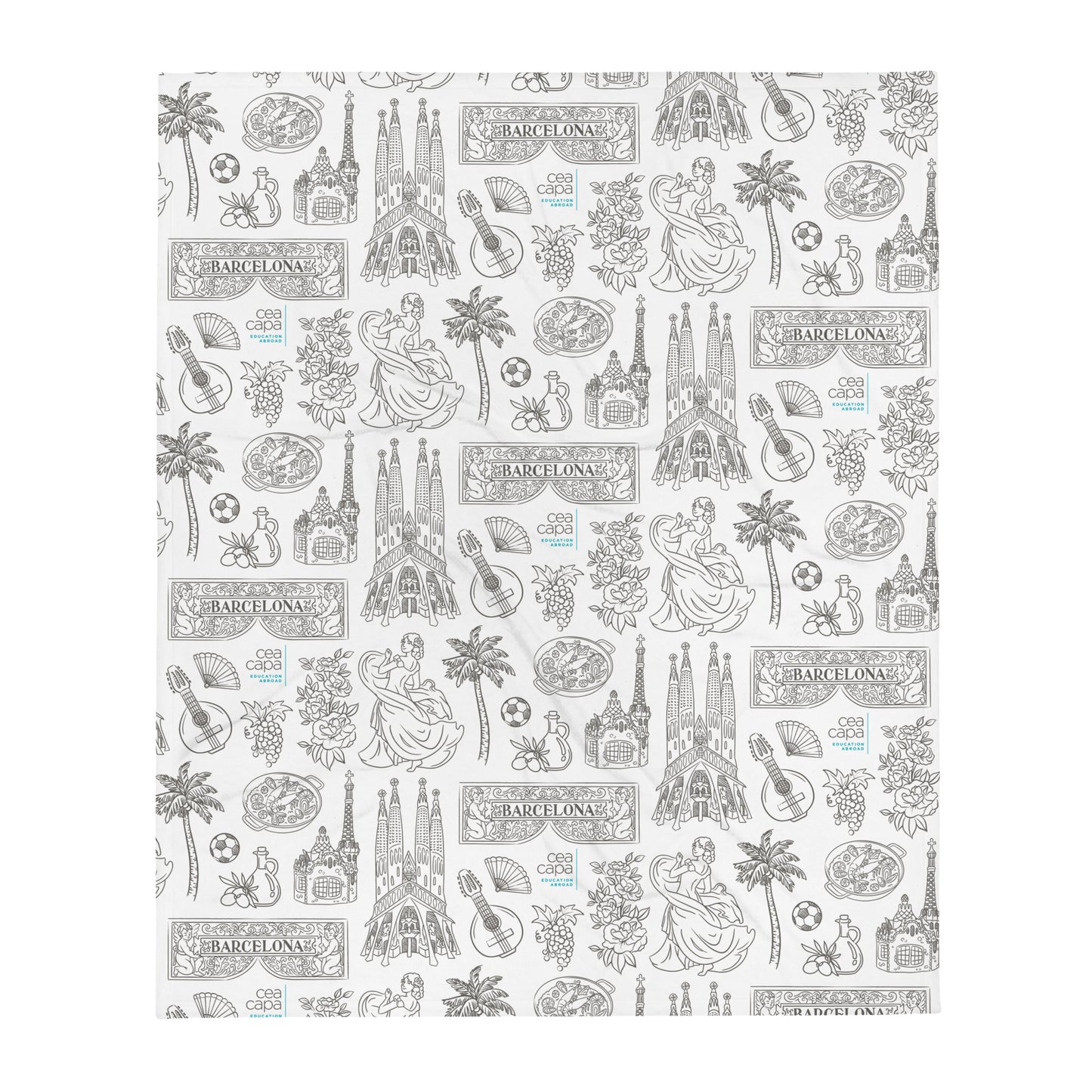 Barcelona Icons Lightweight Throw Blanket