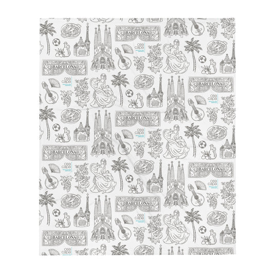 Barcelona Icons Lightweight Throw Blanket