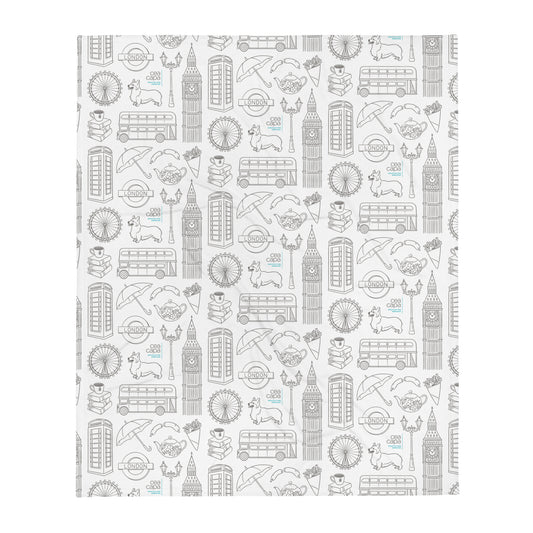 London Icons Lightweight Throw Blanket