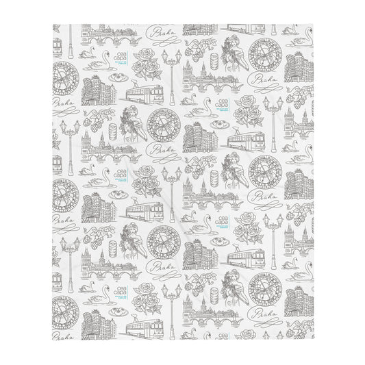 Prague Icons Lightweight Throw Blanket