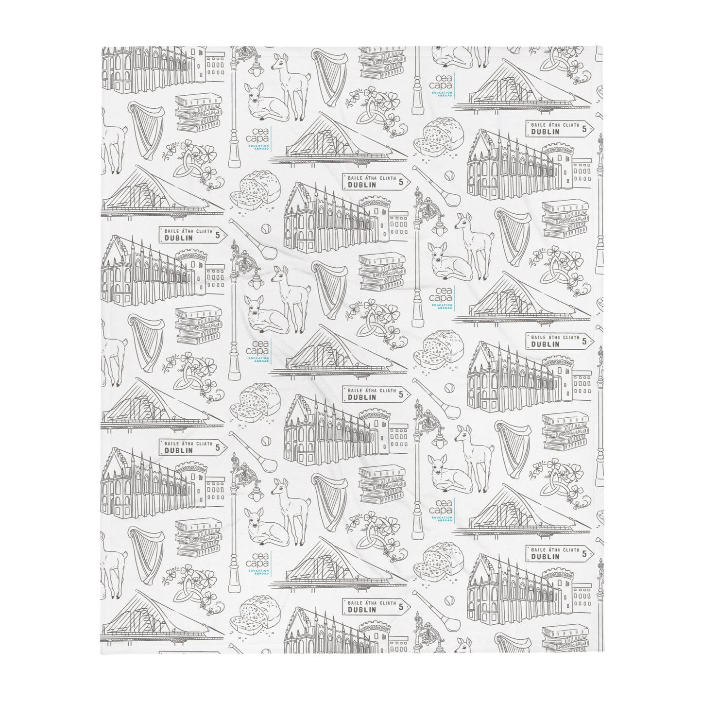 Dublin Icons Lightweight Throw Blanket