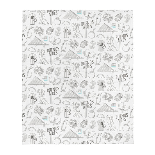Buenos Aires Icons Lightweight Throw Blanket