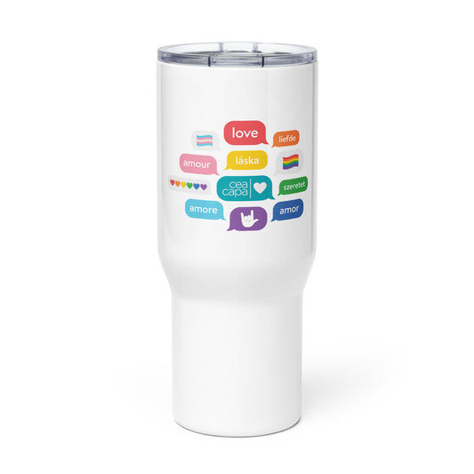 Love is Love Travel Mug with Handle