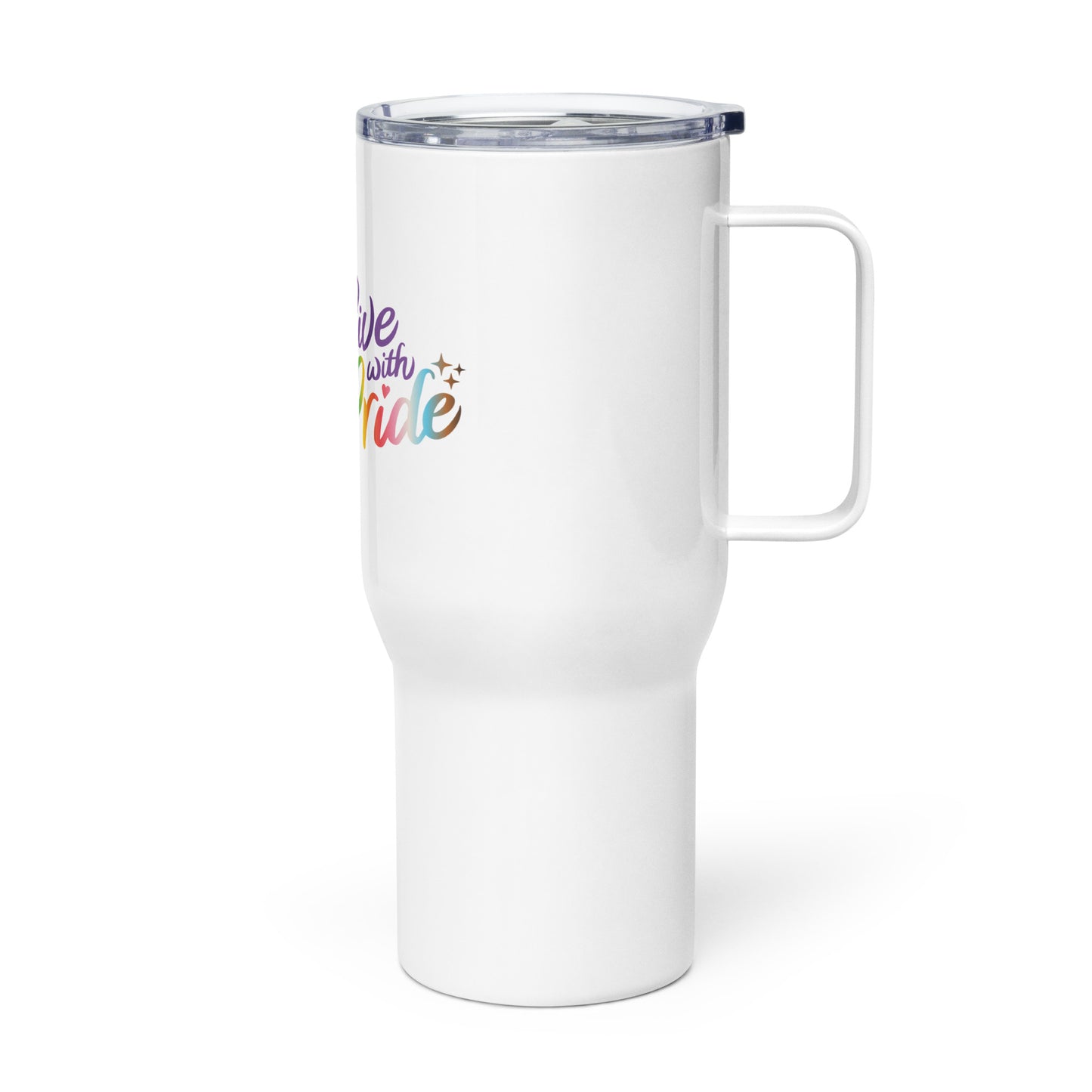 Live with Pride Travel Mug with Handle