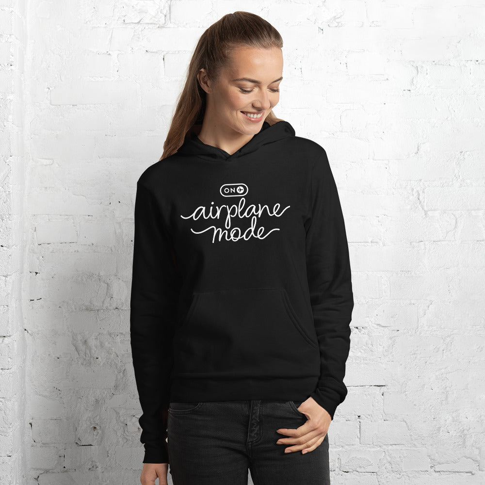 Airplane Mode Black Hoodie