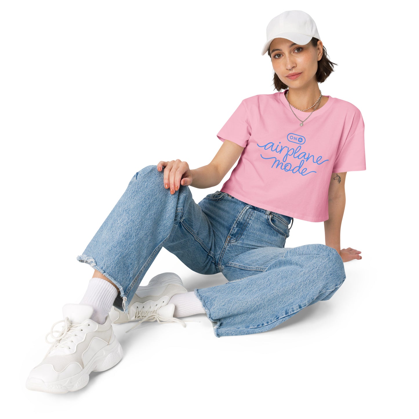 Airplane Mode Pastel Crop Top