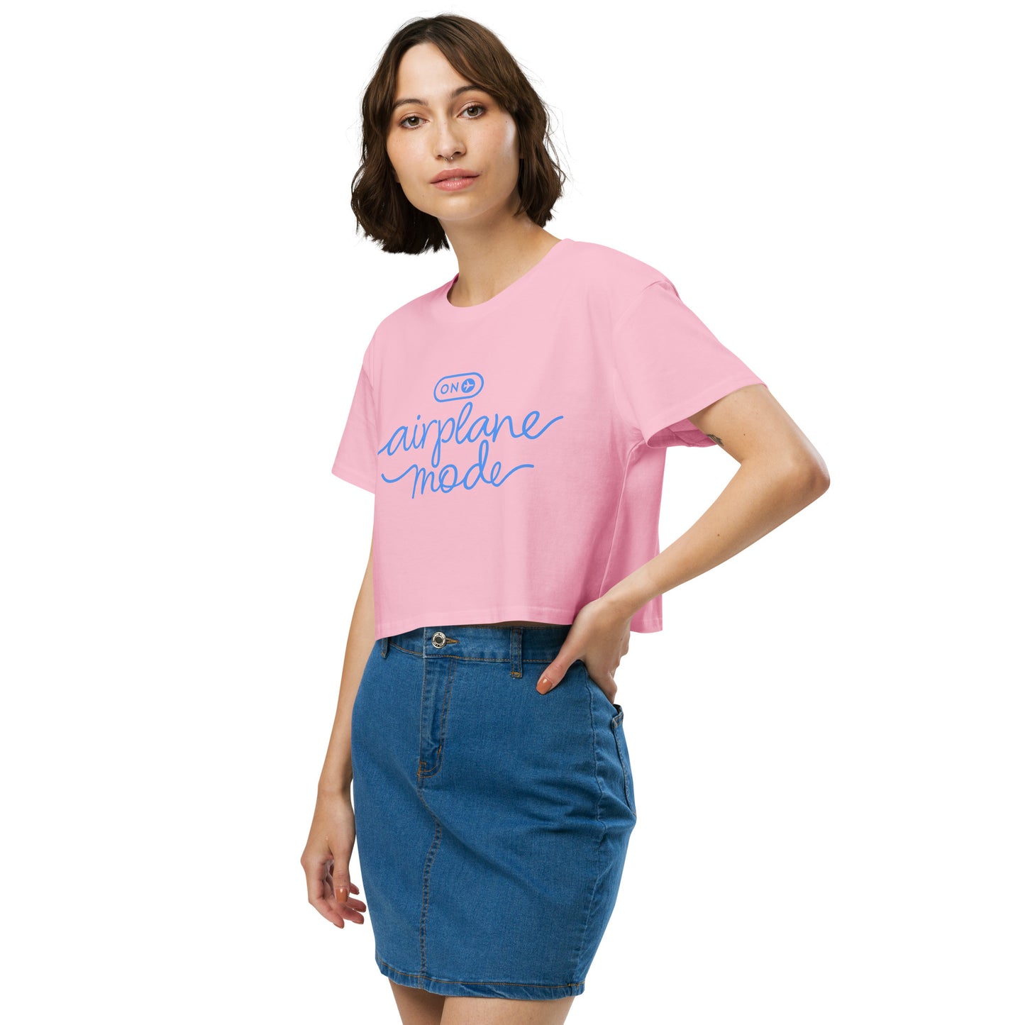 Airplane Mode Pastel Crop Top