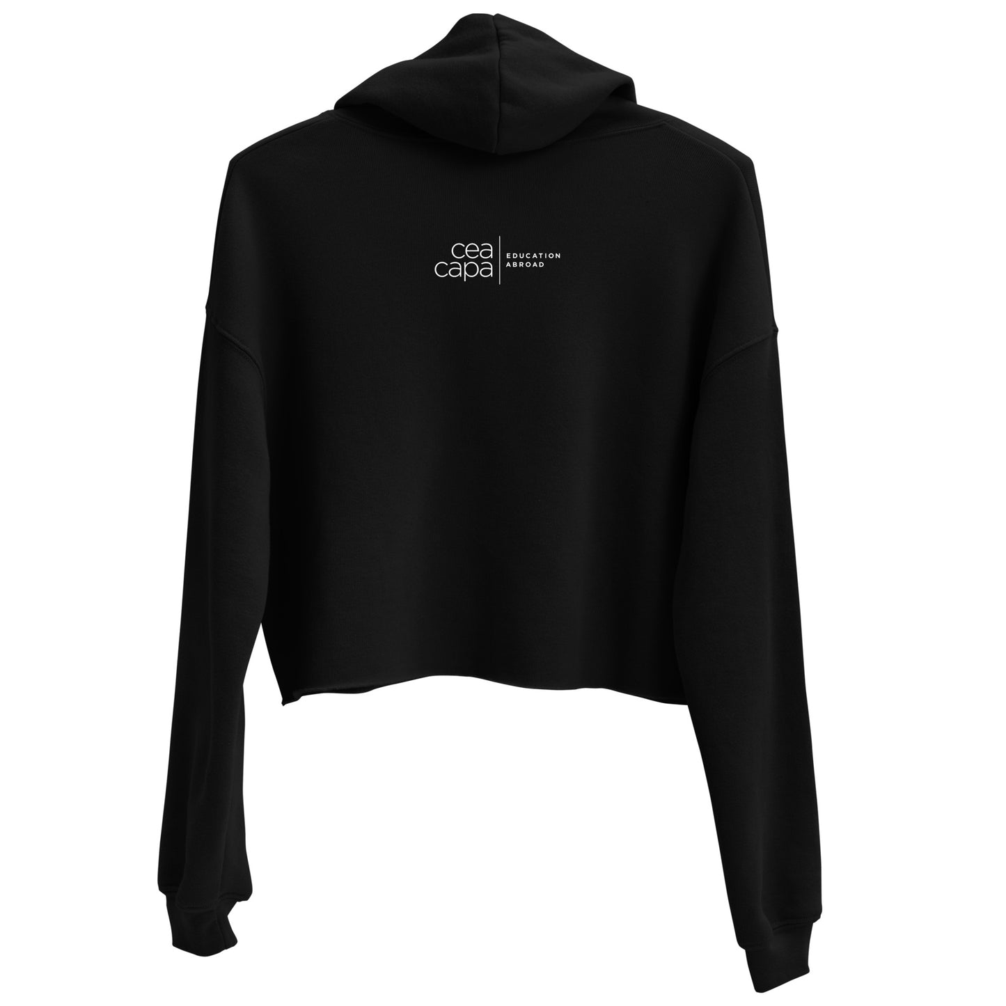 Airplane Mode Black Cropped Hoodie