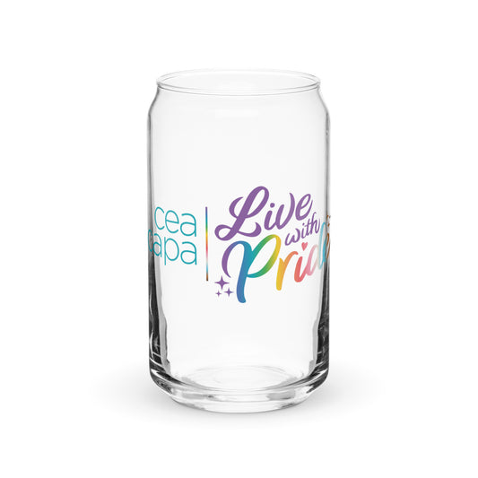 Live with Pride Can-shaped Glass
