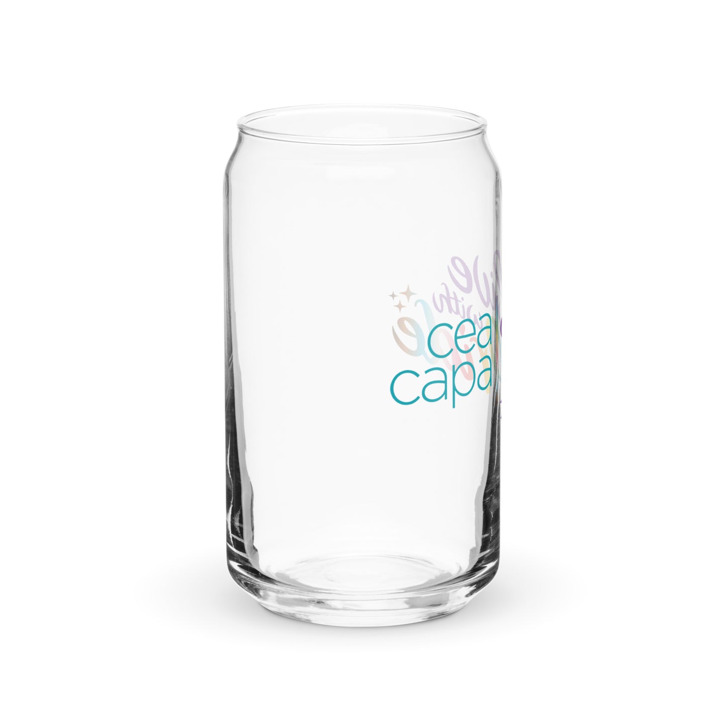 Live with Pride Can-shaped Glass
