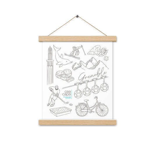 Grenoble Icons Poster with Hangers