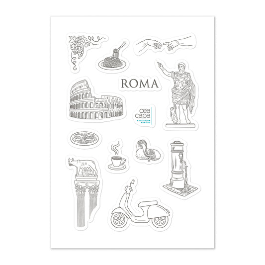 Rome Icons Sticker Sheet