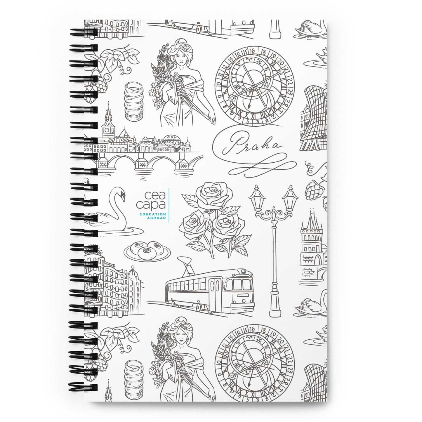 Prague Icons Spiral Notebook