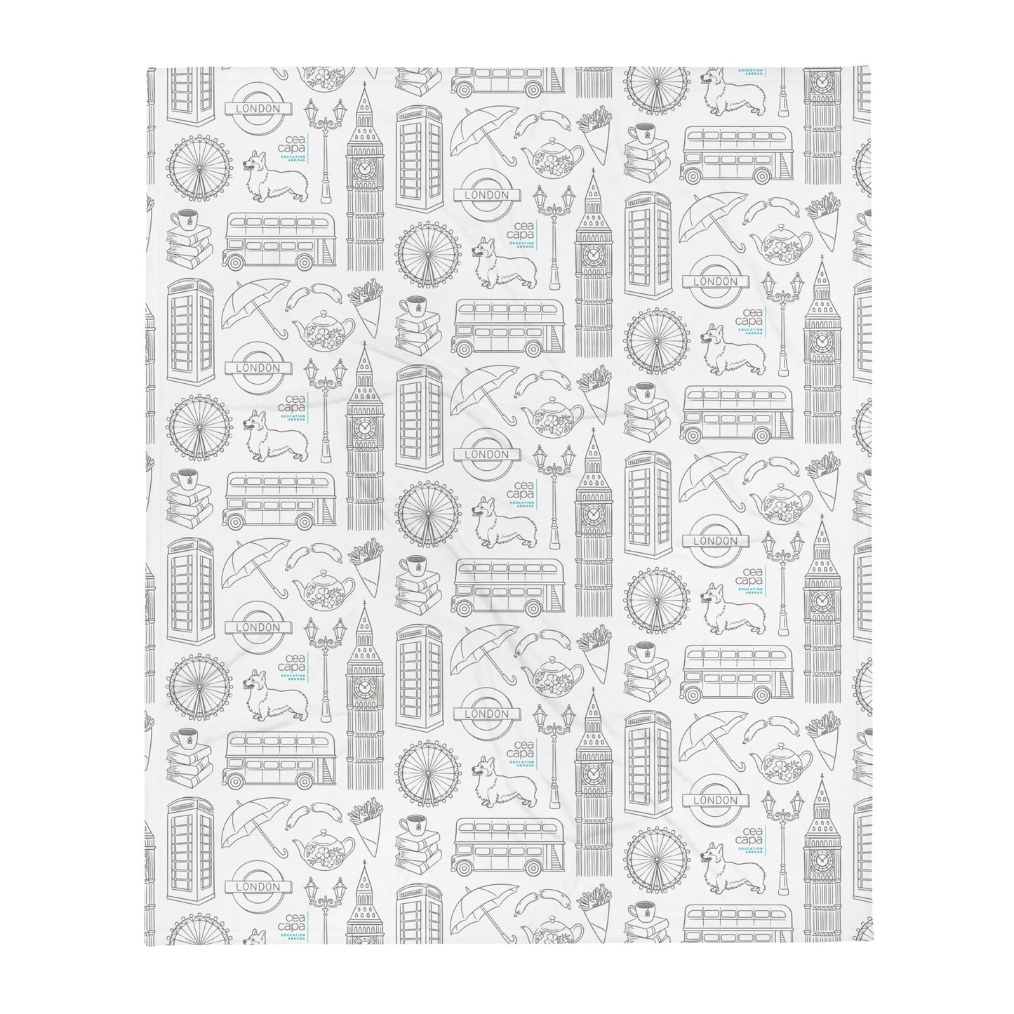 London Icons Lightweight Throw Blanket